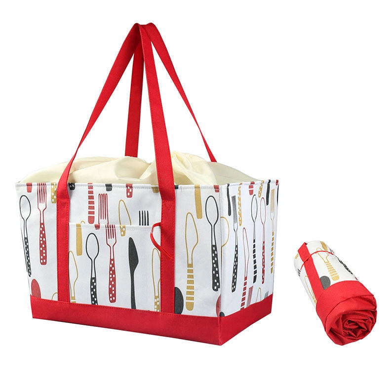 재사용 가능한 열 절연 쇼핑 대형 쿨러 여성 점심 가방
