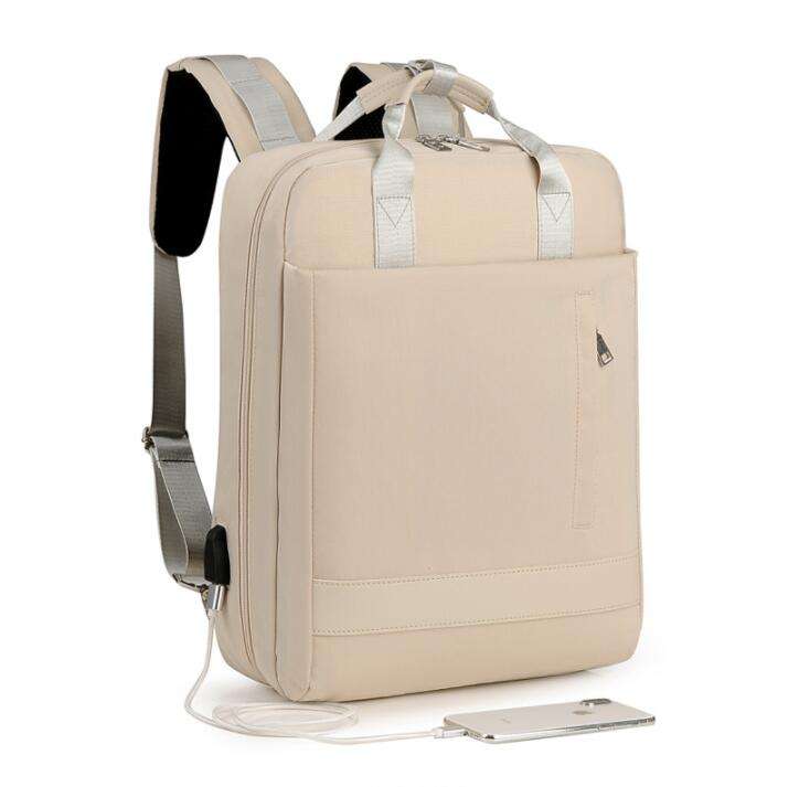 세련된  방수 패션 대학생  슬림 여행용 usb 운반 토트 백팩