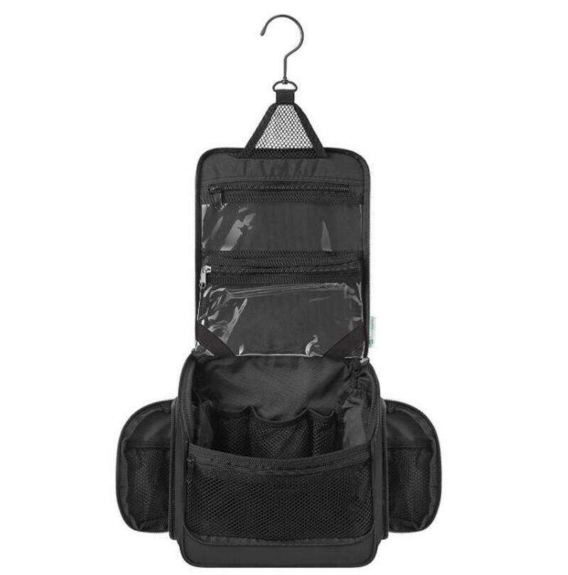 확장 가능한 360 회전 화장품  메이크업  RPET 세면 용품 키트 가방