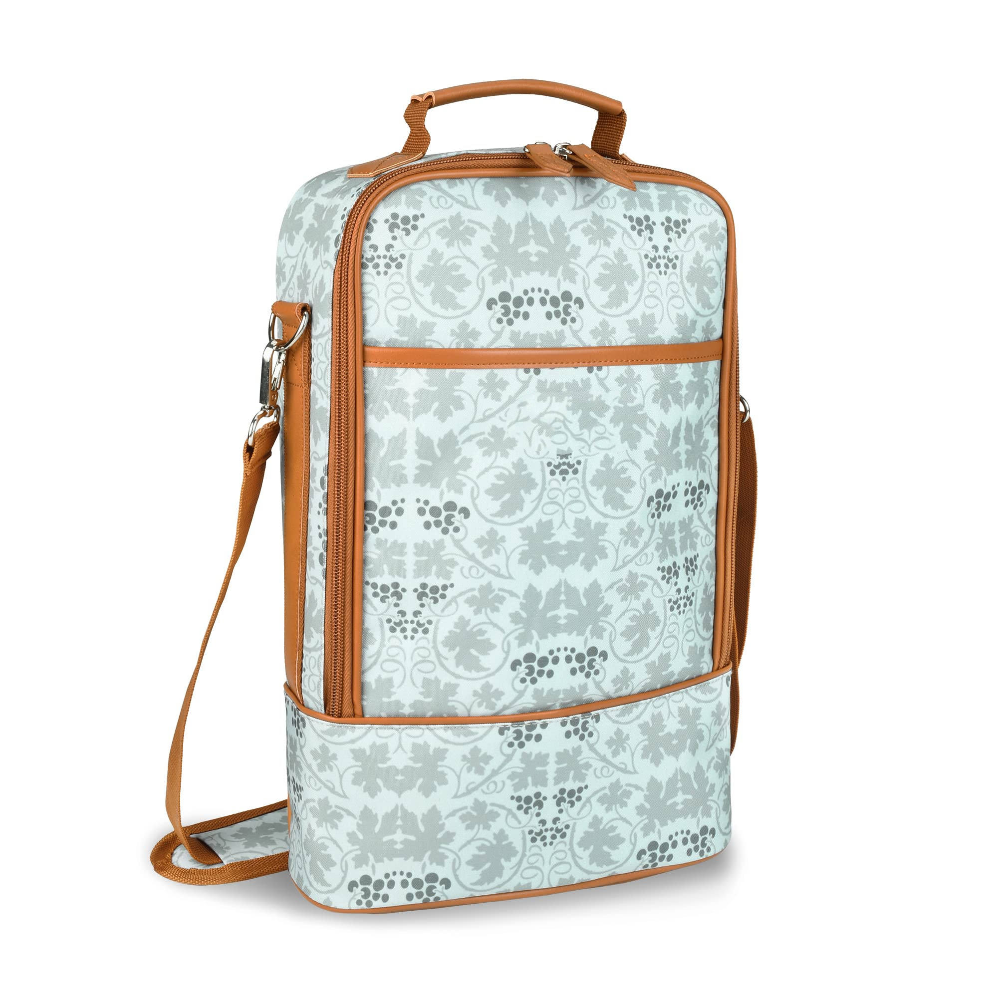  2 병 와인 토트 쿨러 가방 패딩 어깨 끈  선물 