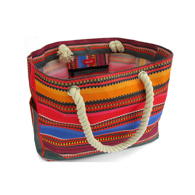 커스텀 10oz 코튼 캔버스 방황 토트 백 로프 핸들