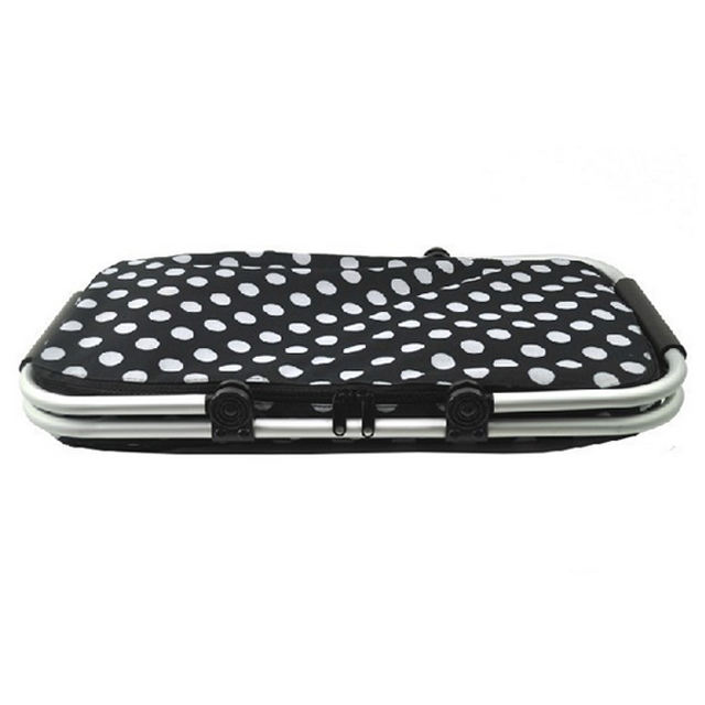 식품 등급 알루미늄 프레임 PEVA 라이닝 접이식 접이식 피크닉 쿨러 바구니 토트 백