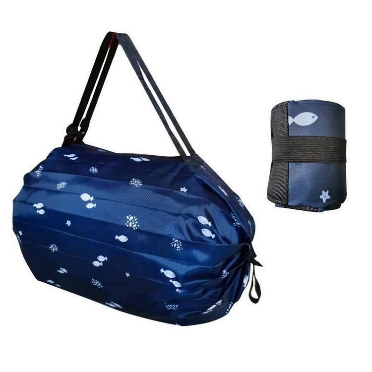 지퍼  접이식 식료품 방수 대형 접이식 쇼핑백 