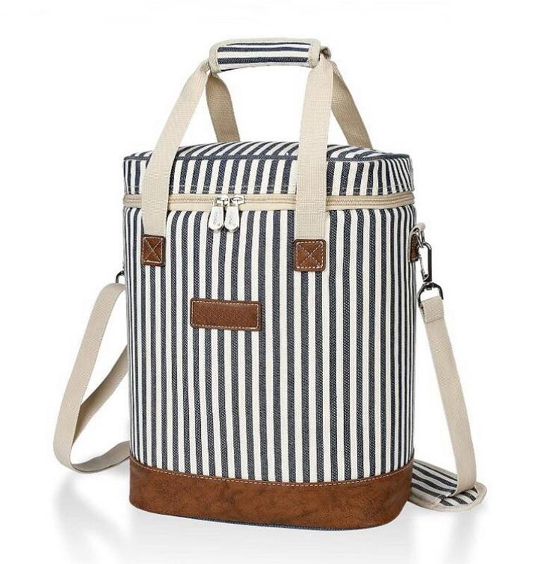 방수 패딩 와인 캐리어 가방 토트 휴대용 피크닉 와인 6 병