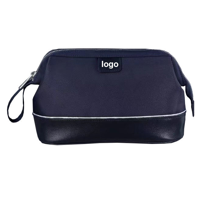 여행 부속품 호화스러운 가죽과 나일론 여행 세면용품 가방