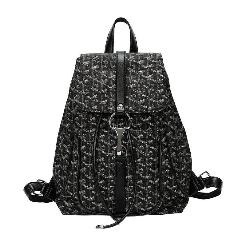 여자 방수 대용량 인쇄 검은 학교 배낭 가방