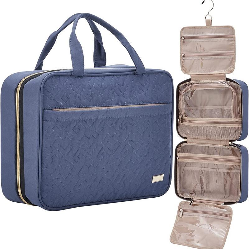 블루 여행 대용량  세면 용품  메이크업  교수형 방수 화장품 가방