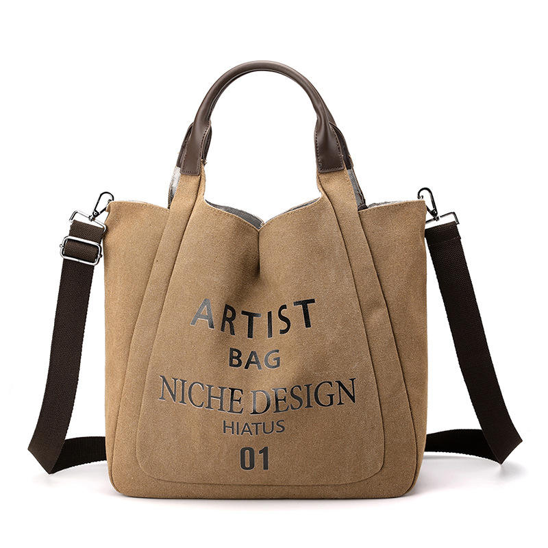 고품질 캔버스 크로스 바디 대형 숙녀 토트 숄더 백 