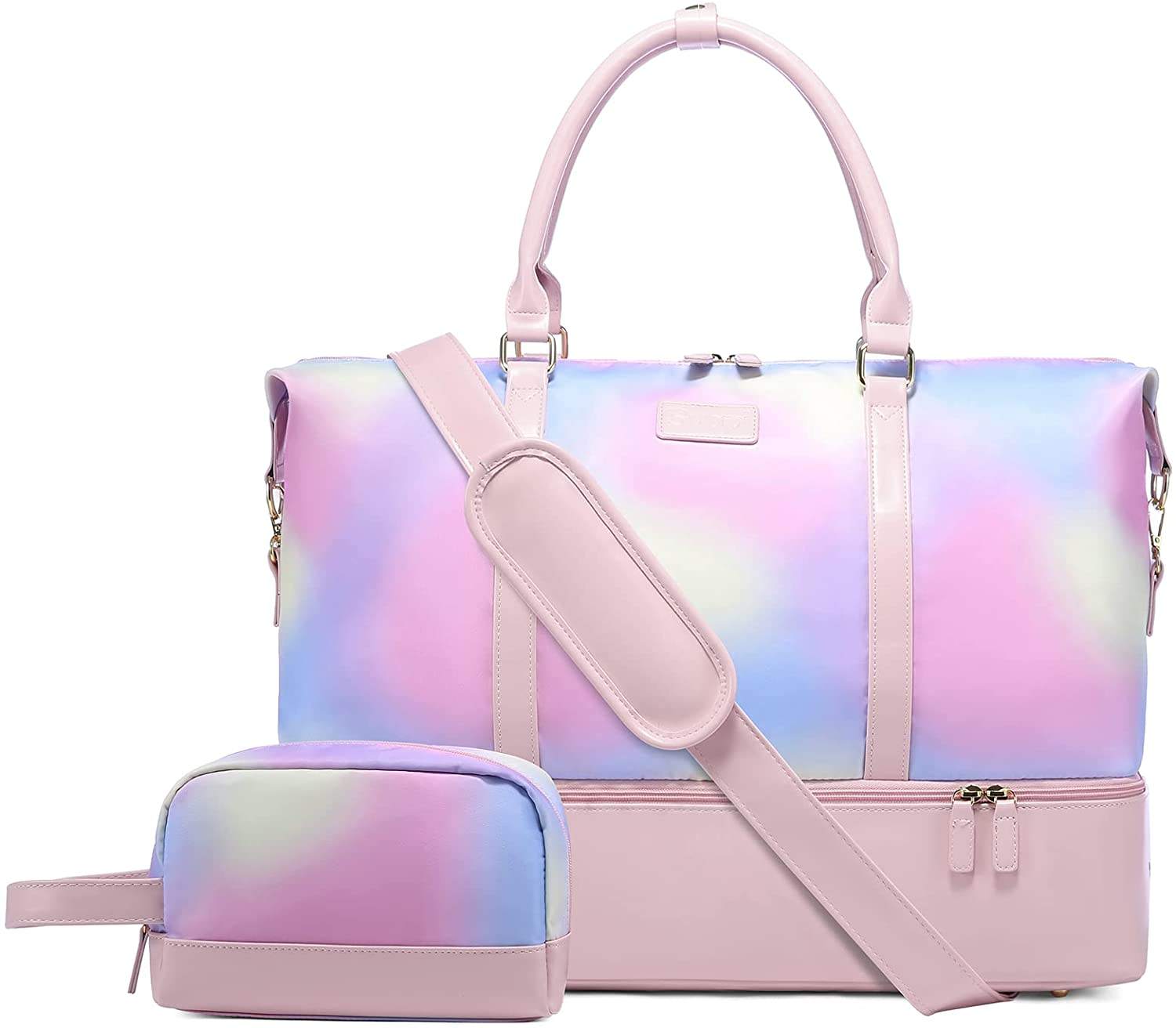 스포츠헤비 듀티 내구성 여행용 포켓 및 신발 수납공간 포함