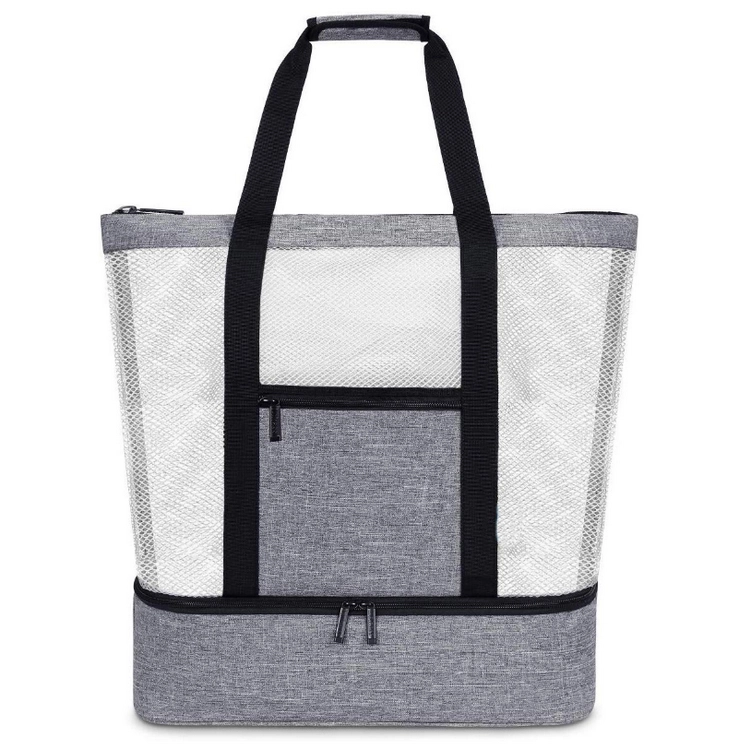 방수 절연 토트 캔 메쉬 비치 피크닉 쿨러 백 