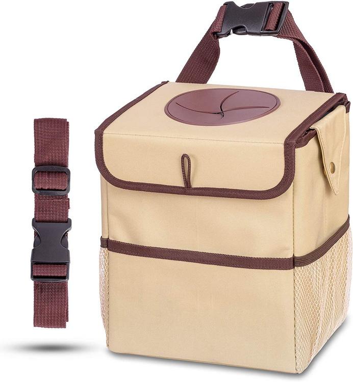 탈착식 안감이있는 자동차 쓰레기통, 방수 접이식  좌석