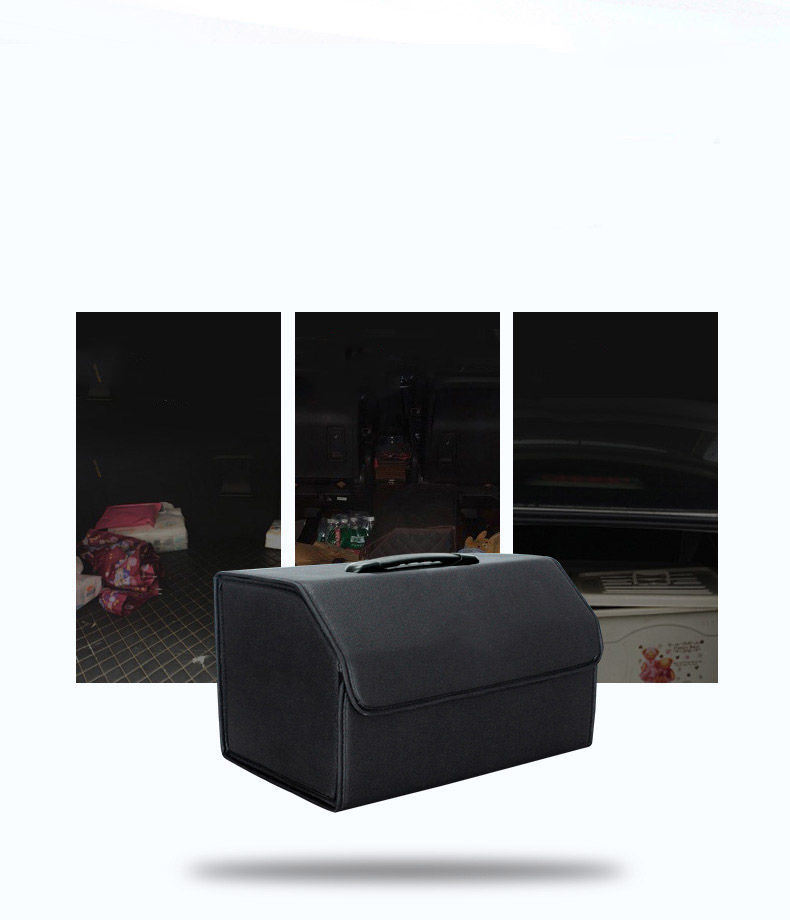 트렁크 솔리드 컬러 가죽 다기능 접이식 가방 자동차 트럭 