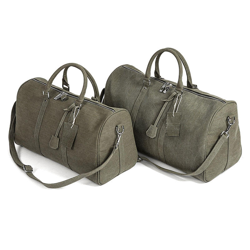 패션 내구성 여행  16oz 블랙 코튼 캔버스 여행  백