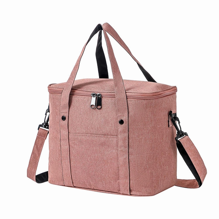 분리형 어깨 끈이있는 고품질 폴리 에스터 캔버스 절연 점심 가방