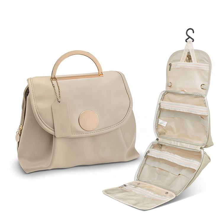 고품질 숙녀 세면 용품  여행 가죽 화장품 세면 가방 