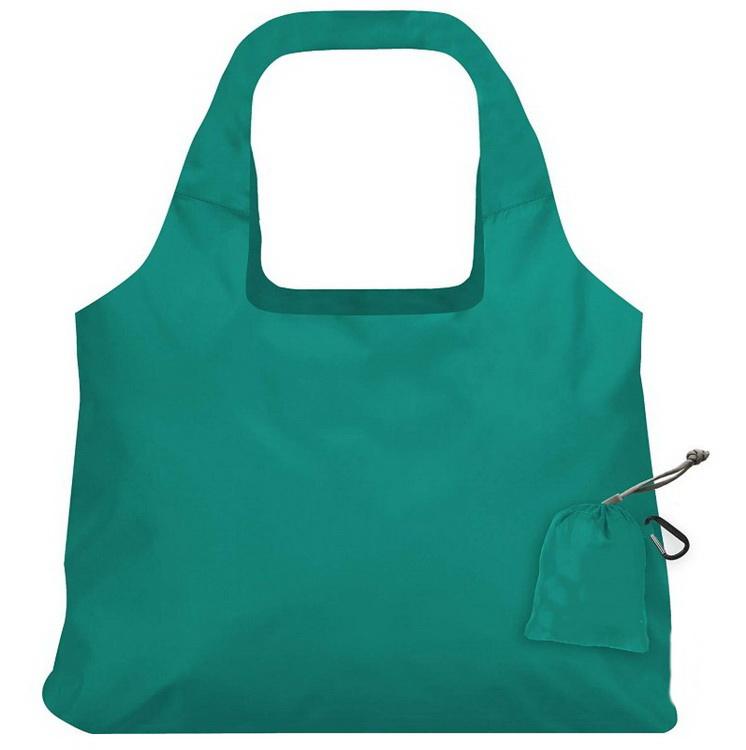 파우치가 있는 대형 휴대용 접이식 RPET 쇼핑 토트 식료품 가방