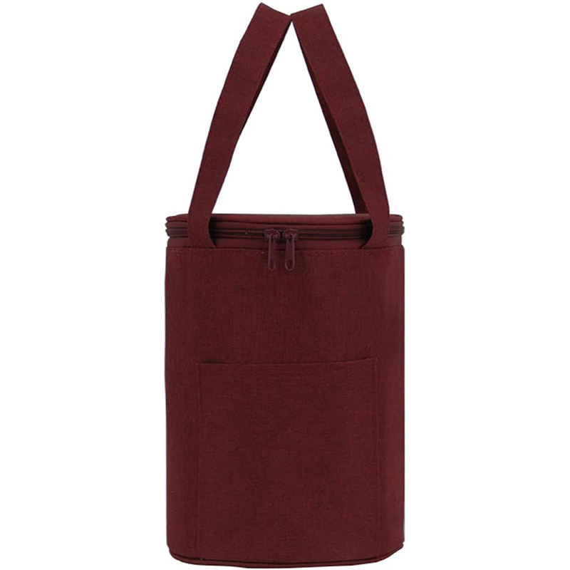 휴대용 대형 라운드 여행 점심 열  절연 도시락 가방