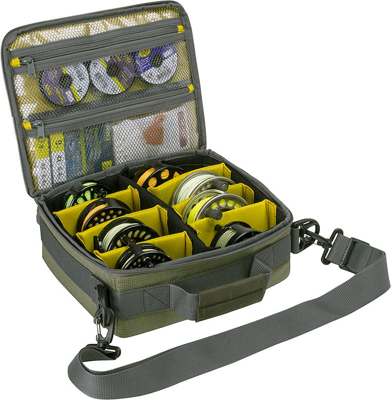 어깨와 손잡이를 가진   어업  낚시 릴 가방