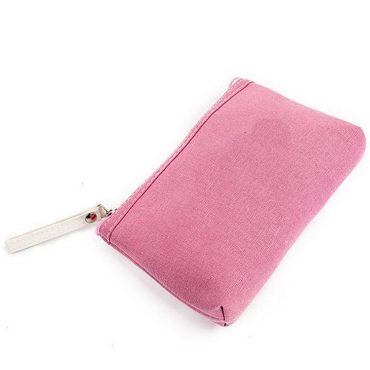 지퍼를 가진 화장품을 위한 주문 로고 공장 가격 도매 간단한 편평한 면 화포 주머니