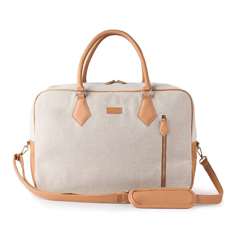 고품질  PU가죽손잡이 듀펠 토트 백 노트북 컴 파트먼트 포함