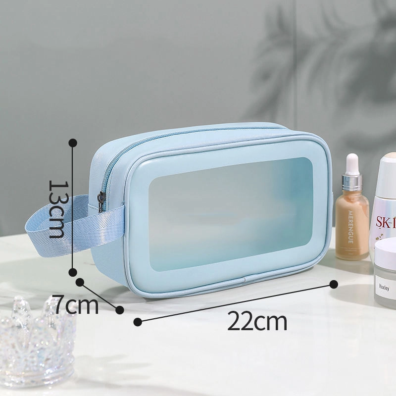 휴대용 디자이너 디자인 작은 pvc pu 화장품 토트 백