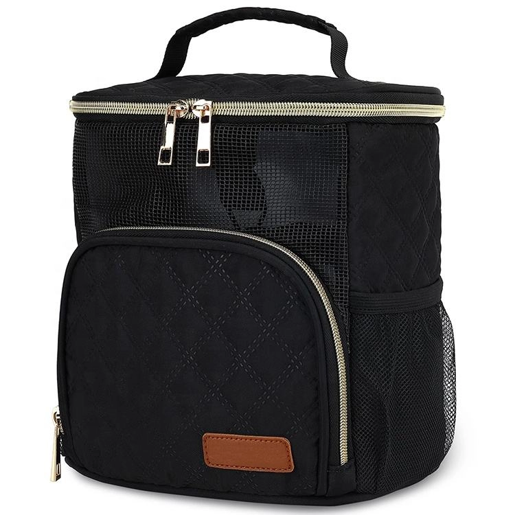 구획 측면 메쉬 포켓 세면 용품 여행 화장품 가방