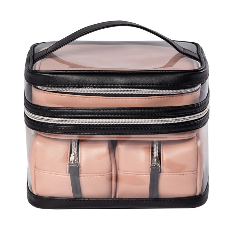 4pcs 여행 여자와 여자에 대 한 투명 한 pvc 메이크업 가방
