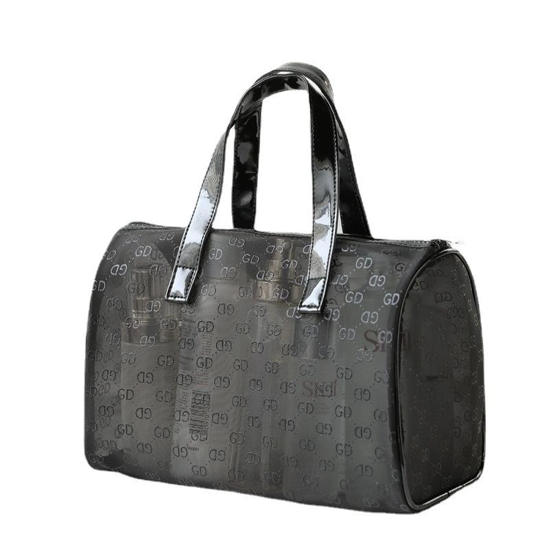 대용량 투명 방수 다색 여행 폴리에스터 세면용품 메이크업 화장품 토트백 