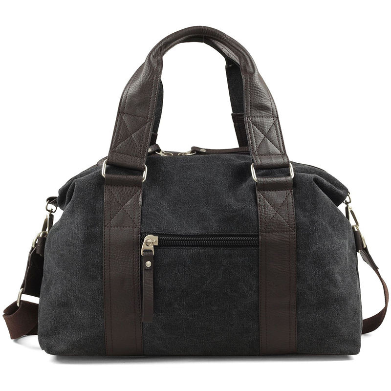  22L 작은 캔버스 가죽 여행 토트  가방