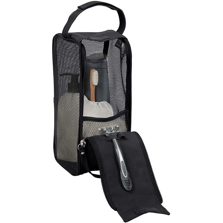 매달린 메쉬 세면용품 가방