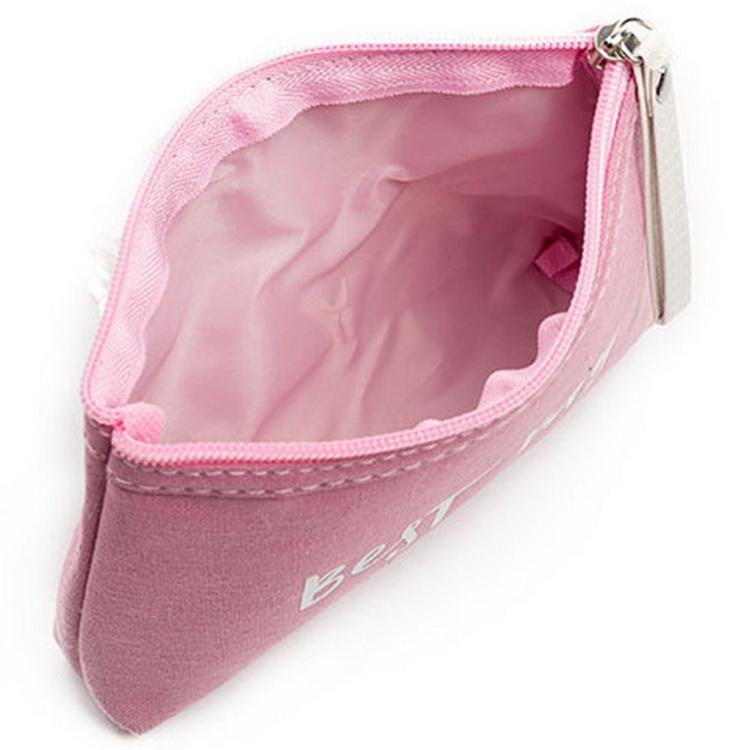 지퍼를 가진 화장품을 위한 주문 로고 공장 가격 도매 간단한 편평한 면 화포 주머니