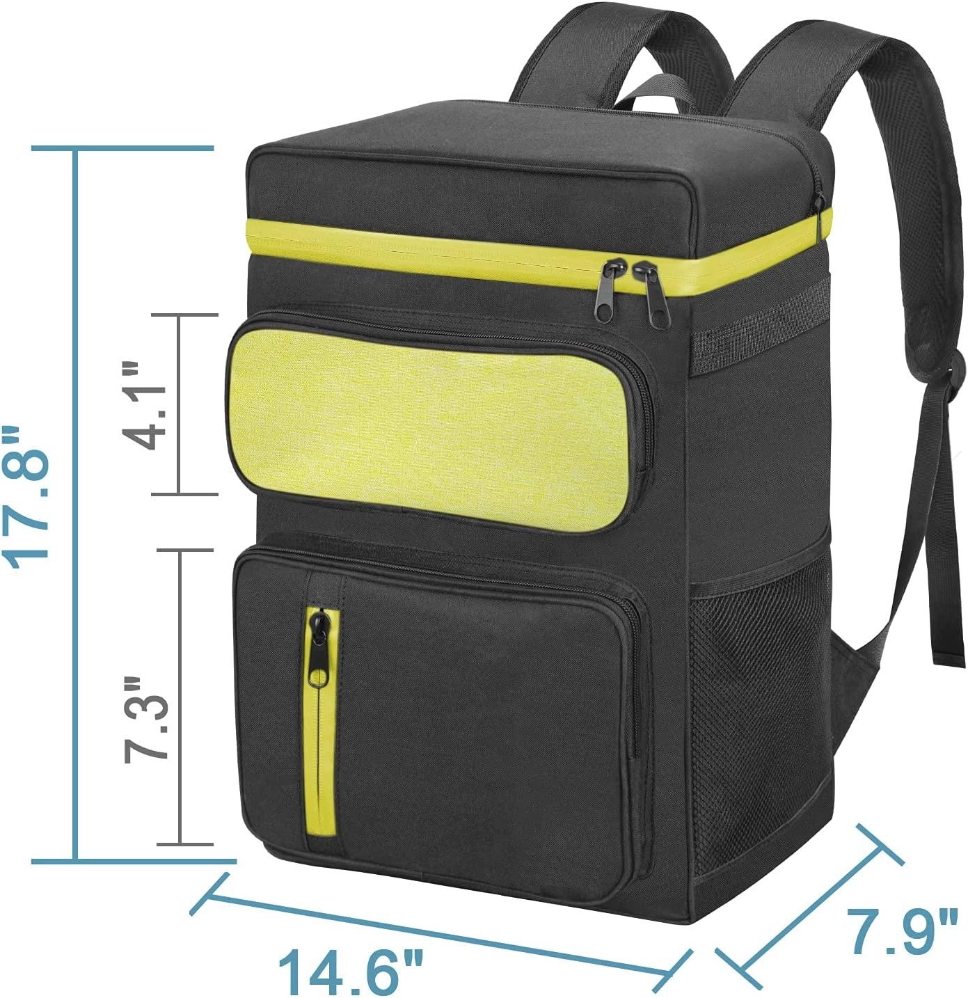 어깨 PEVA 절연 식품 보존 더블 레이어 쿨러 배낭 