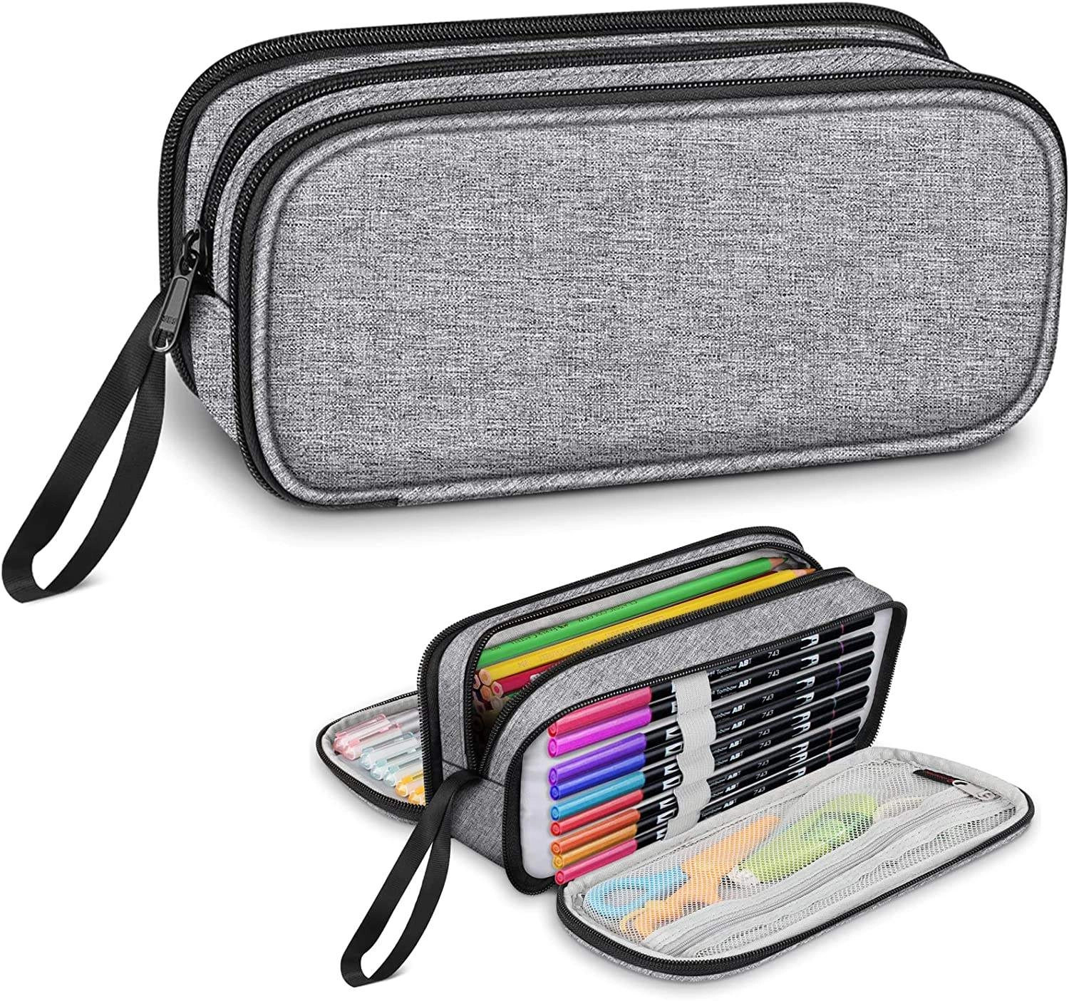 대용량 3 층 연필 상자 펜 주머니 편지지 보관 주최자