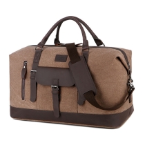 큰 가죽 여행 가죽 손잡이와 세련된 35L 캔버스  가방