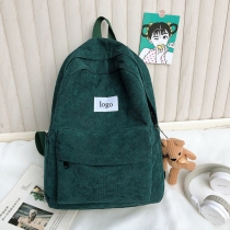 코듀로이 여행 배낭 가방  경량 캐주얼 팩