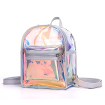  작은 홀로그램 PVC 패션 여성 배낭 젤리 가방