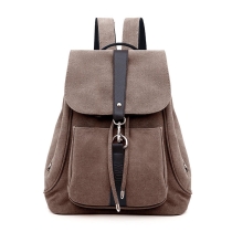 새로운 패션 대용량 방수 코 튼 캔버스 drawstring 배낭 