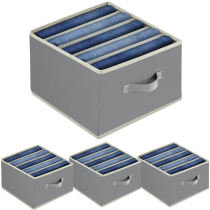 4 팩 휴대용 튼튼한  의류  대용량 청바지 티셔츠 옷장 보관 가방 