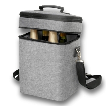 병 와인 가방 확장 지퍼와 패딩 처리된  방수 와인 토트 백