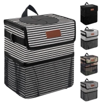 다기능 접이식 앞 뒷좌석 자동차 주머니가있는 방수 쓰레기통 