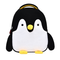 사귀여운 동물 키즈  아기 소년 소녀 방수  블루 펭귄 schoolbag 3-6 세
