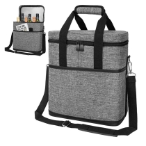 대용량 두꺼운 진주 면화 알루미늄 호일 6 병 와인 샴페인 쿨러 가방 