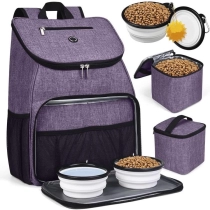 애완 동물 식품 배낭 여행 개 식품 가방 그릇과 식품 캐리어와 애완 동물 주말 배낭 