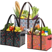 강화된 단단한 바닥  싼 부직포 접는 유틸리티  끈달린 가방