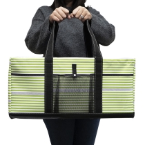 초대형 유틸리티 접이식  식료품 토트 쇼핑백 방수 비치 토트 백 