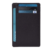 슬림한 미니 프론트 포켓 RFID pu 가죽 지갑