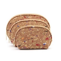 코르크 메이크업 가방 