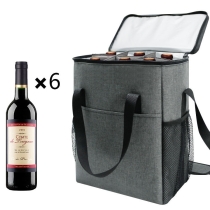6병용 대용량 절연 와인 캐리어 병 홀더 쿨러 백