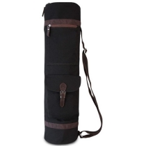 헤비 듀티 왁스 칠한 캔버스 대형 포켓과 지퍼가있는 요가 매트 가방