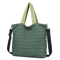 여성 야외 숄더  경량  토트 퍼프 퀼트 여행 가방